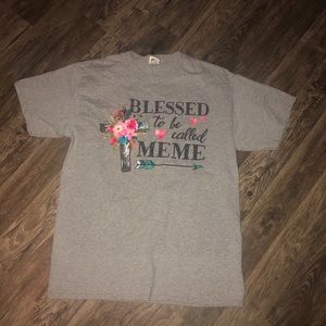 Blessed to be called MeMe grey T-shirt